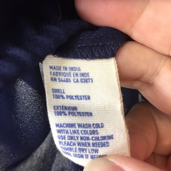 AEO Navy Peasant Blouse - size Small - Picture 6 of 8